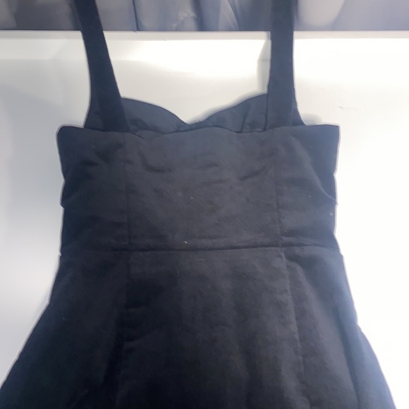 Black suede zip up dress - Picture 3 of 3